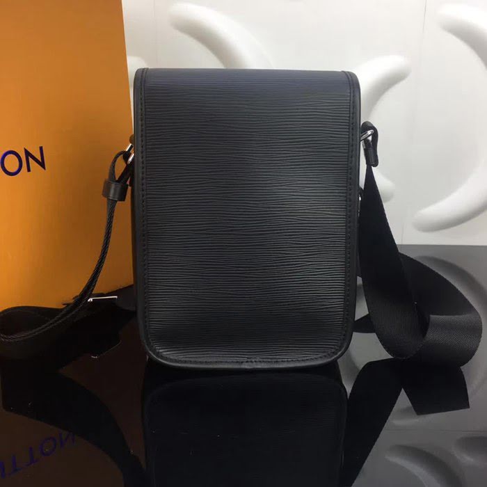 路易威登LV頂級原單M53497黑色 MESSENGER 小號斜跨郵差包 Epi牛皮 YDH1728